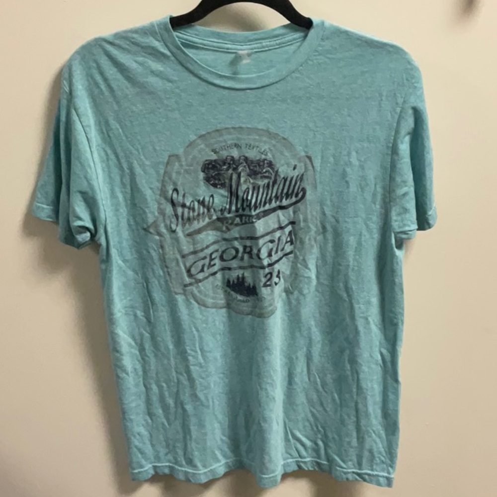 Stone Mountain Graphic T-Shirt - Light Blue